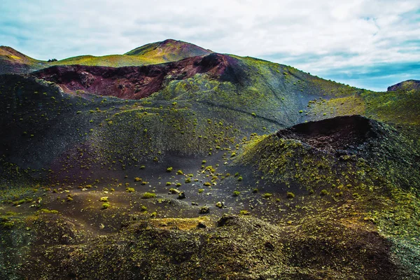 Vulcão Montanha Ilha Lanzarotte Espanha Cores Reais Sem Filtros — Fotografia de Stock
