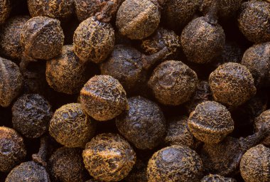 Himalayalı Nepal 'den gelen egzotik Cumeo biberin makro altı pozu. Detaylı ve çok yakın. İdeal yemek ve baharat geçmişi