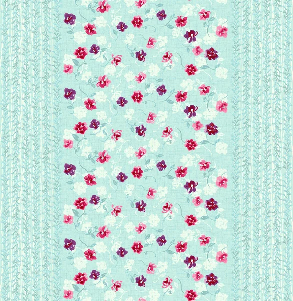 Vivid Repeating Floral Easy Making Seamless Pattern Use Filling Any — Stock Photo, Image