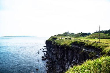 Jeju Adası'nın deniz manzarası