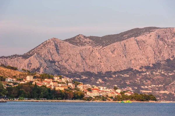 Stad Duce Midden Dalmatië Bij Zonsondergang — Stockfoto