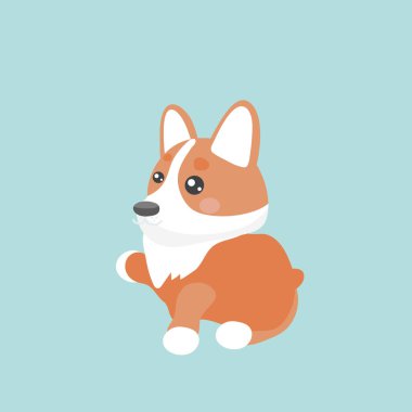 Şirin Galce corgi köpek vektör çizim
