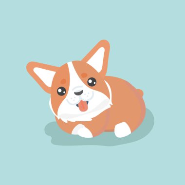 Şirin Galce corgi köpek vektör çizim