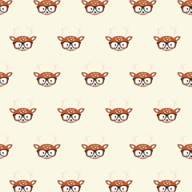 Geyik kafaları seamless modeli.