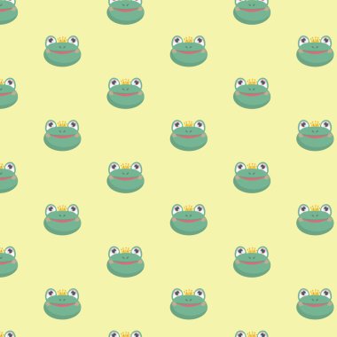 Komik karikatür kurbağa ile Seamless modeli.