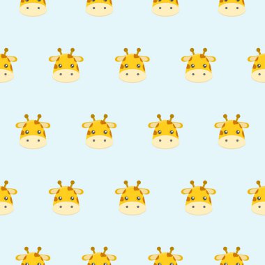 Sevimli küçük zürafa bebek modeli.