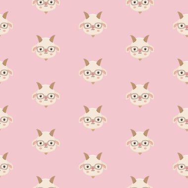 keçi pastel arka plan deseni.