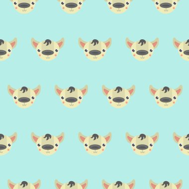 Sırtlan desen pastel arka plan üzerinde.