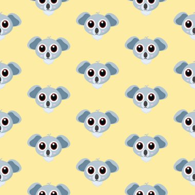 vektör karikatür tarzı koala seamless modeli