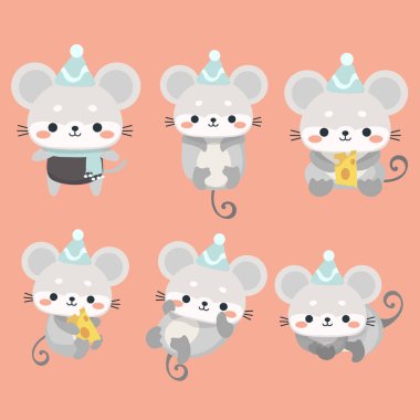 komik bir fare karikatür tarzı ayarlayın..