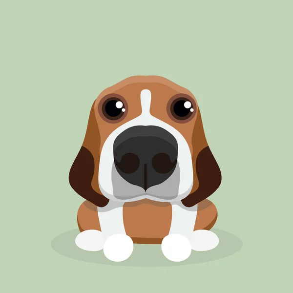 Cartoon Happy Beagle Dog — Stock Vector