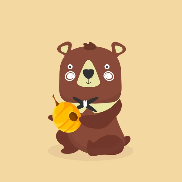 Roztomilý Medvídek Kreslený — Stockový vektor