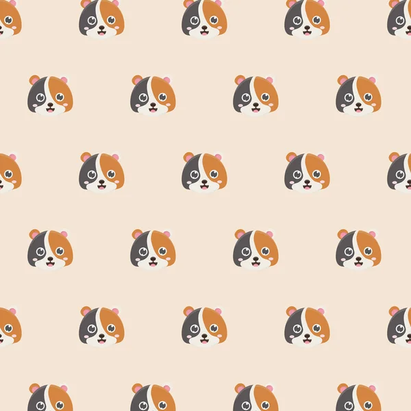 Şirin hamster yüz deseni.