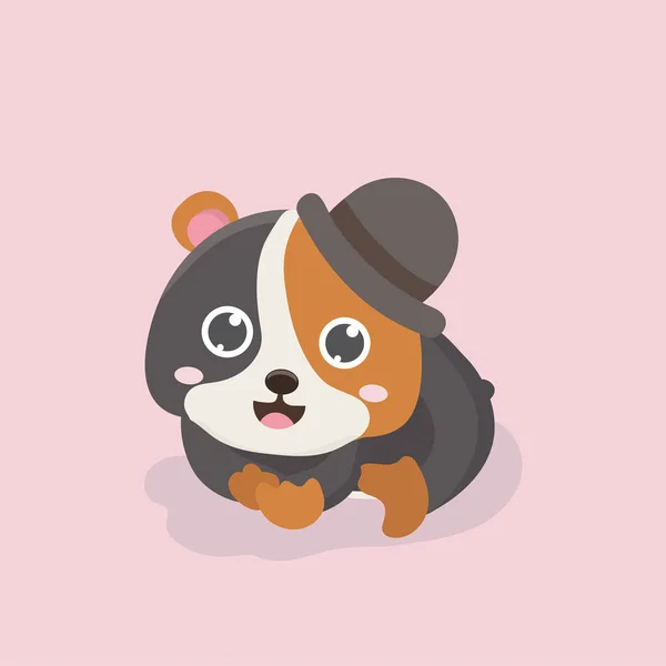 Cute Chomika Tle Pastel — Wektor stockowy