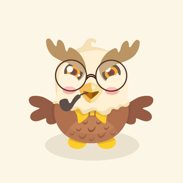 Schattige Cartoon Hawk Vectorillustratie — Stockvector