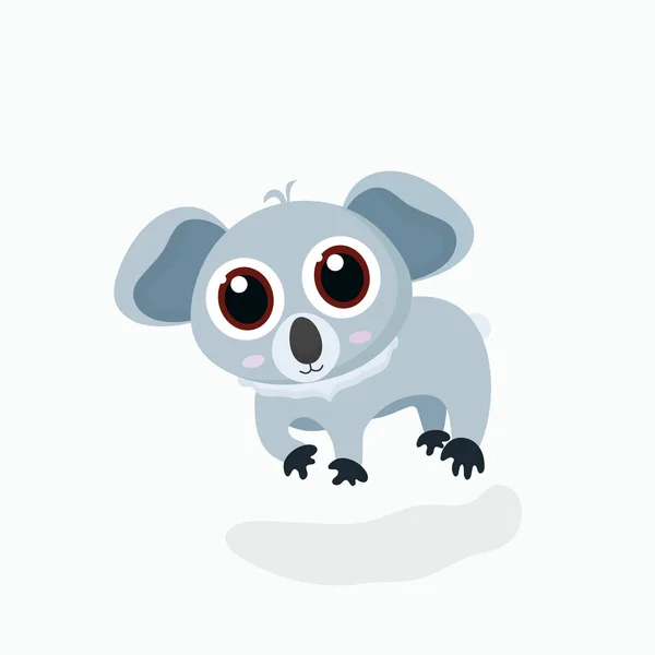 Vektor Illustration Von Niedlichen Kleinen Cartoon Koala — Stockvektor