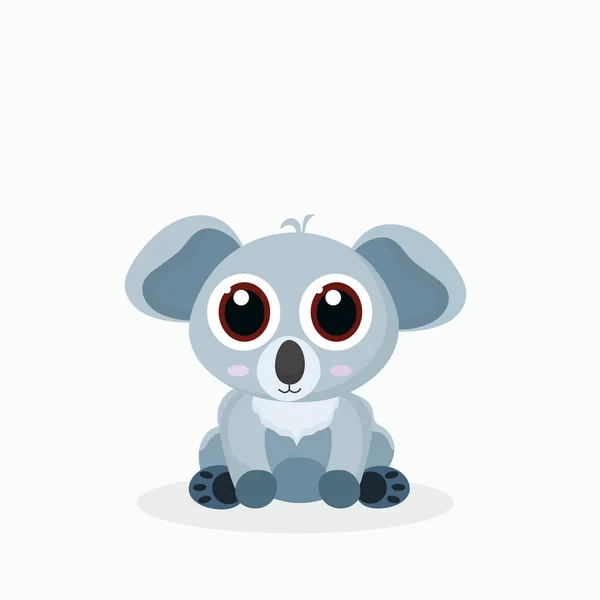 Ilustración Vectorial Lindo Pequeño Koala Dibujos Animados — Vector de stock