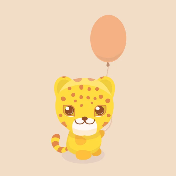 Niedlichen Safari Leoparden Geparden Vektor Illustration — Stockvektor