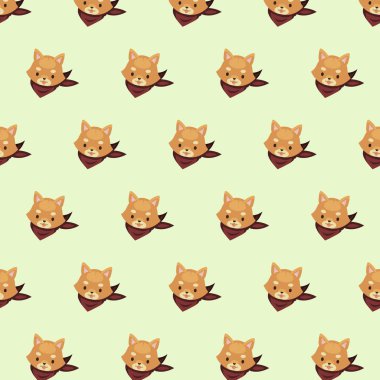 Shiba Inu seamless modeli.