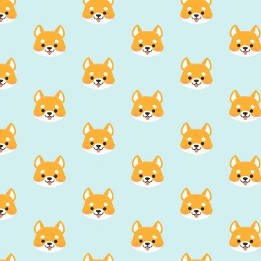 Shiba Inu seamless modeli.