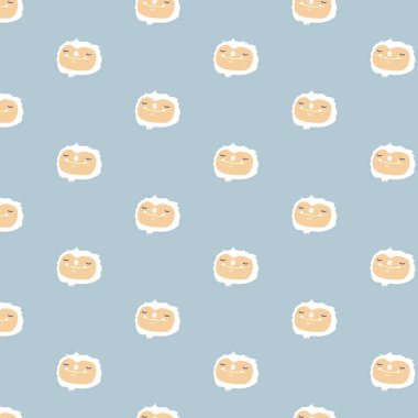 Çizgi film yeti seamless modeli. Vektör çizim.