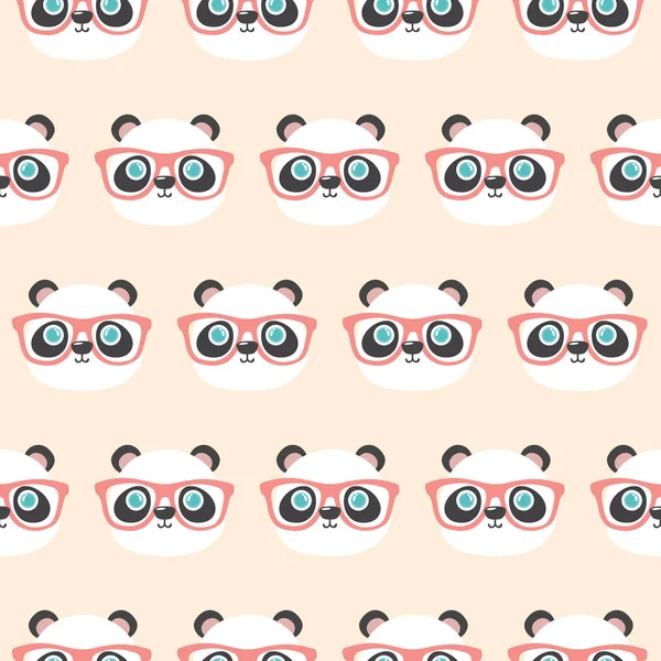 Niedliches Panda Gesichtsmuster — Stockvektor
