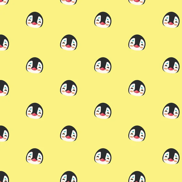 Patroon Met Pinguïns Kleur Platte Pictogram — Stockvector
