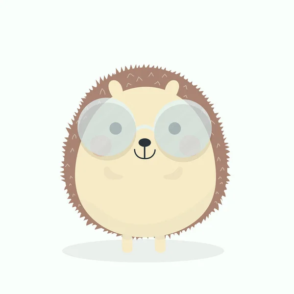 Cute Porcupine Cartoon Vector Illustration Pastel Background — Stock Vector