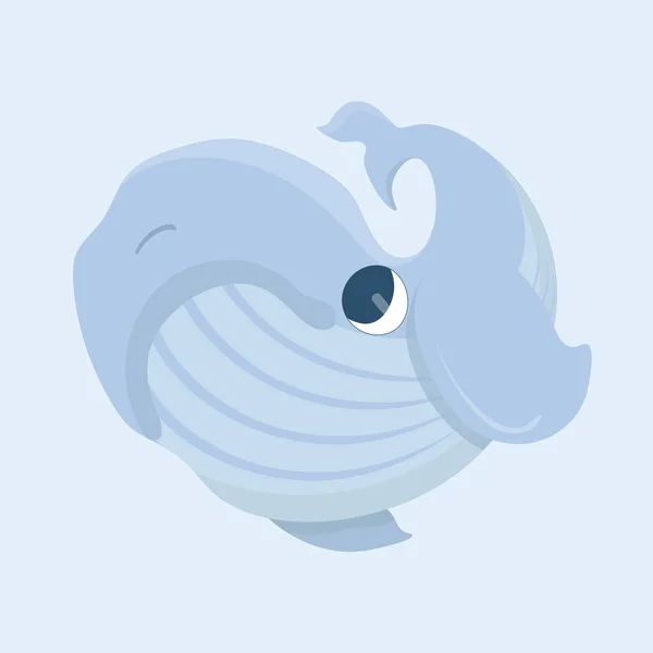 Bébé Baleine Mignon Sur Fond Pastel — Image vectorielle