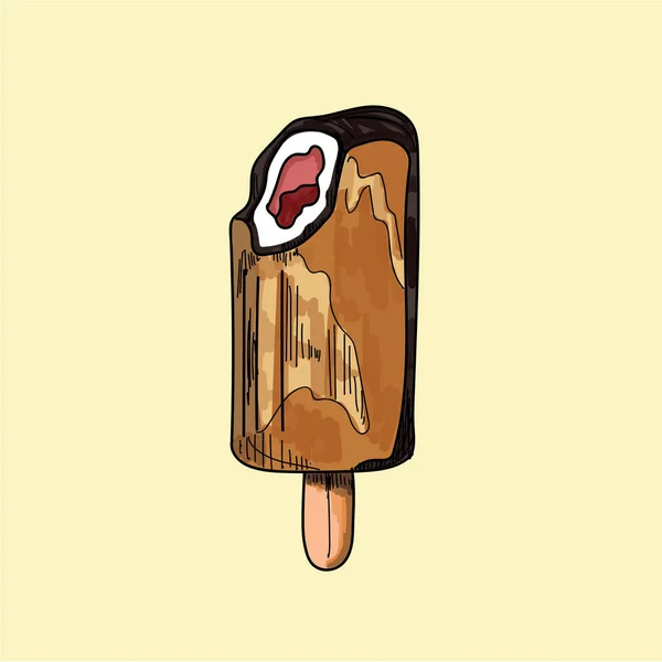 Vector Van Een Popsicle Pastel Achtergrond — Stockvector