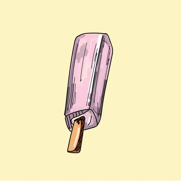 Vector Van Een Popsicle Pastel Achtergrond — Stockvector