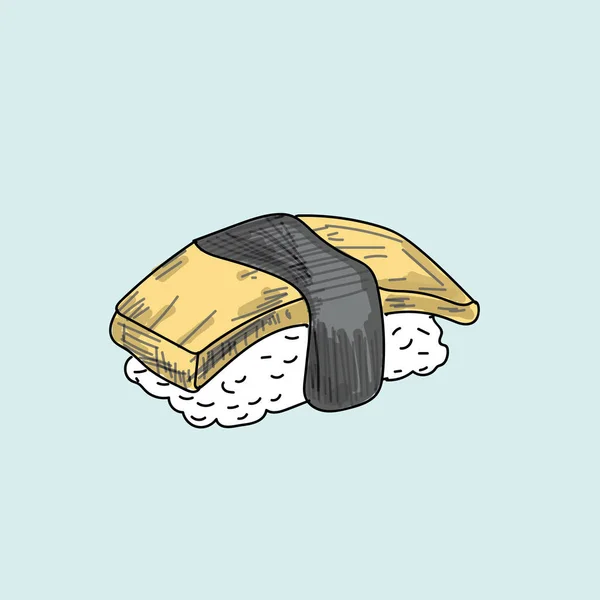 Sushi Pastelové Pozadí — Stockový vektor