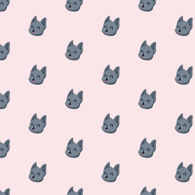 Pastel arka plan üzerinde yarasalar ile vektör desen.