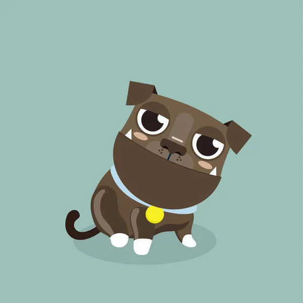 Dog American Pitbull Terrier Cartoon Vector — Stock Vector