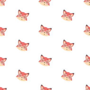 Vektör sevimli çizgi fox desen