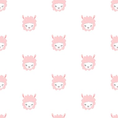 Vektör koyun desen beyaz arka plan üzerinde.