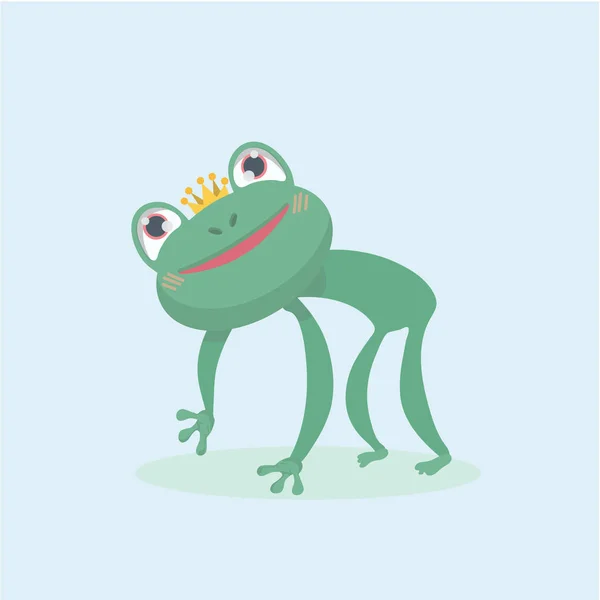 Pequeña rana. Ilustración vectorial de una rana linda — Foto de Stock