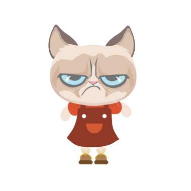 Kostüm sevimli huysuz kedi.