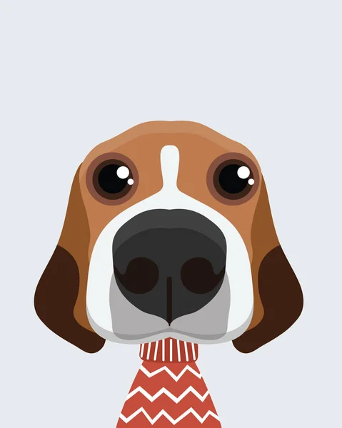น่ารัก Beagle สุนัข . — ภาพเวกเตอร์สต็อก