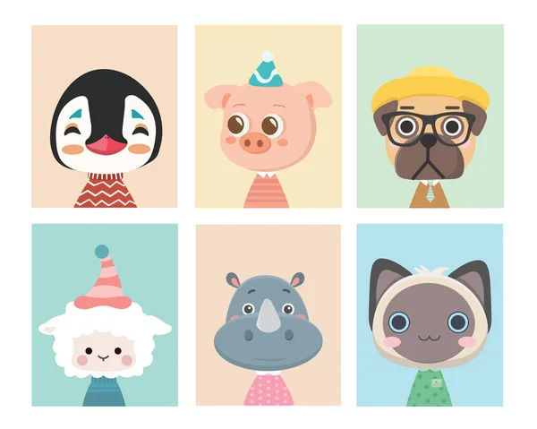 Kreş için hayvan posterleri.