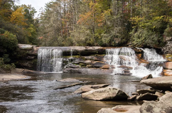 Batı Kuzey Carolina Nantahala Ulusal Ormanında Nın Fransızca Broad Düşüyor — Stok fotoğraf