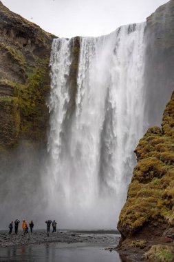 İzlanda 'da skogafoss şelalesi