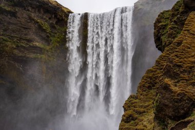 İzlanda 'da skogafoss şelalesi