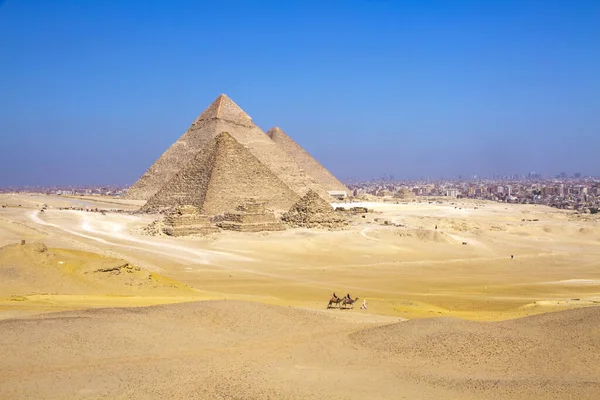 Grote Piramide Van Gizeh Unesco Werelderfgoed Caïro Egypte — Stockfoto