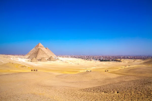 Grande Pirâmide Gizé Património Mundial Unesco Cairo Egipto — Fotografia de Stock