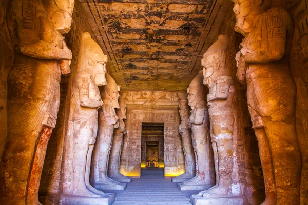 Świątynia Abu Simbel Lista Światowego Dziedzictwa Unesco Aswan Egipt — Zdjęcie stockowe