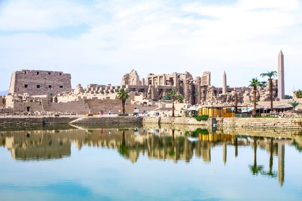 Templo Karnak Antigo Patrimônio Mundial Unesco Luxor Egito — Fotografia de Stock