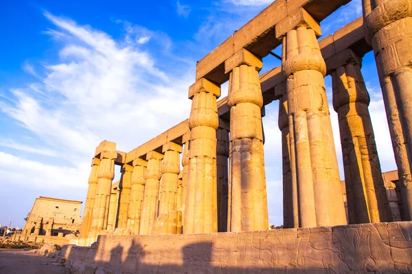 Ancient Luxor Temple Sunset Unesco World Heritage Site Luxor Egypt — Stock Photo, Image