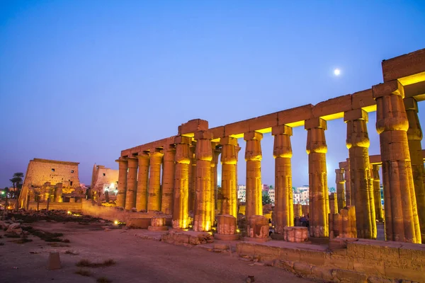 Antiker Luxor Tempel Bei Sonnenuntergang Unesco Weltkulturerbe Luxor Ägypten — Stockfoto