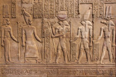 Antik Kom Ombo Tapınağı, Aswan, Mısır.